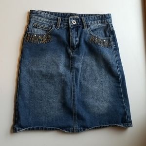 2 for $7/3 for $9:  Embellished jean skirt